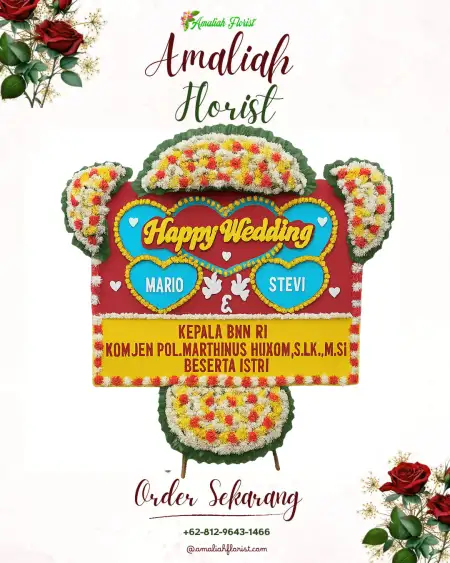 Papan Bunga Pernikahan Gemah